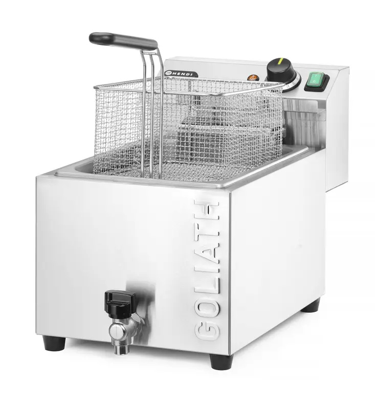 Friteuse XL avec robinet de vidange HENDI GOLIATH, 10L, 300x585x(H)392mm | HENDI 209431