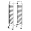 Chariot pliable en acier inoxydable pour le transport de bacs GN | FORGAST FG01105