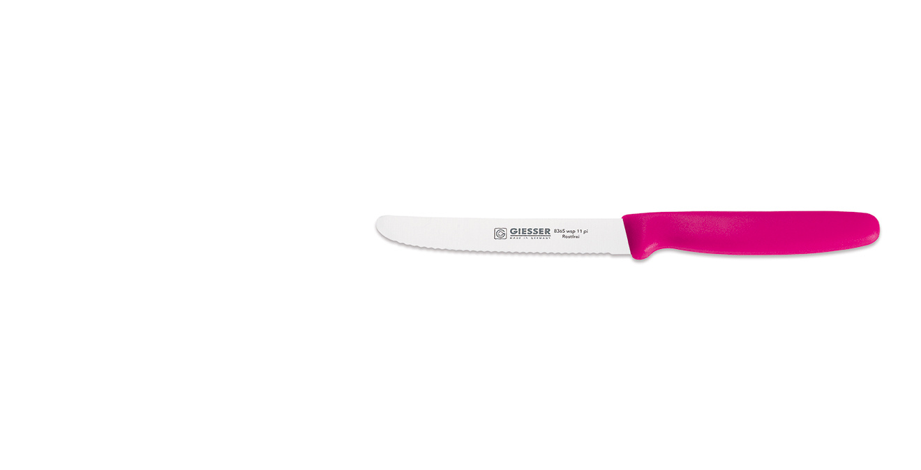 Couteau universel à bord ondulé - 11 cm, rose | GIESSER MESSER 8365 wsp 11 pi