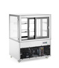 Vitrine réfrigérée 2 étagères 300 L, acier inoxydable, LED, 0-6°C | ARKTIC 233337
