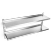 Étagère suspendue double en acier inoxydable 120x30x55 cm | FORGAST FG15002