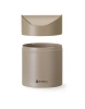 Poubelle de table avec couvercle basculant, 1,2 L, beige, Ø 12 x H 16,5 cm | HENDI 440797