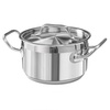 Casserole moyenne en acier inoxydable avec couvercle, 1,9 l, diamètre 16 cm | FORGAST FG02831