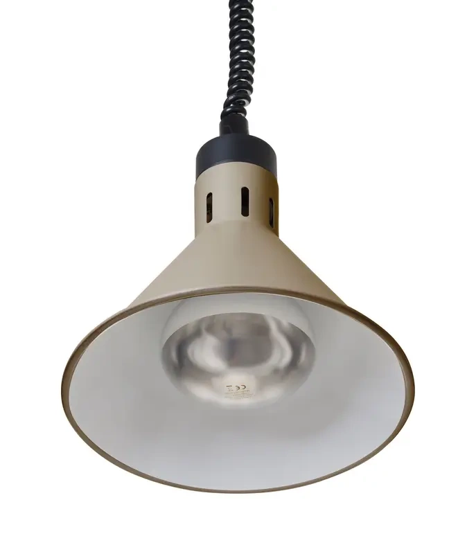 Lampe suspendue de maintien au chaud pour plats, conique, beige, 230V/250W | HENDI 273777
