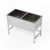 Bassin inox 2 cuves (prof. 40 cm) 180x70x85 cm | FORGAST