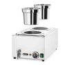 Bemar Hendi Ranger avec robinet de vidange, 8 L, 1000 W, 60,4 x 33,2 x 31,5 cm, bac 2x4 L, 3xGN 1/3 | HENDI 201473