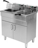 Friteuse électrique à 2 cuves avec armoire et robinets de vidange 2x11,5 L | YATO YG-04638