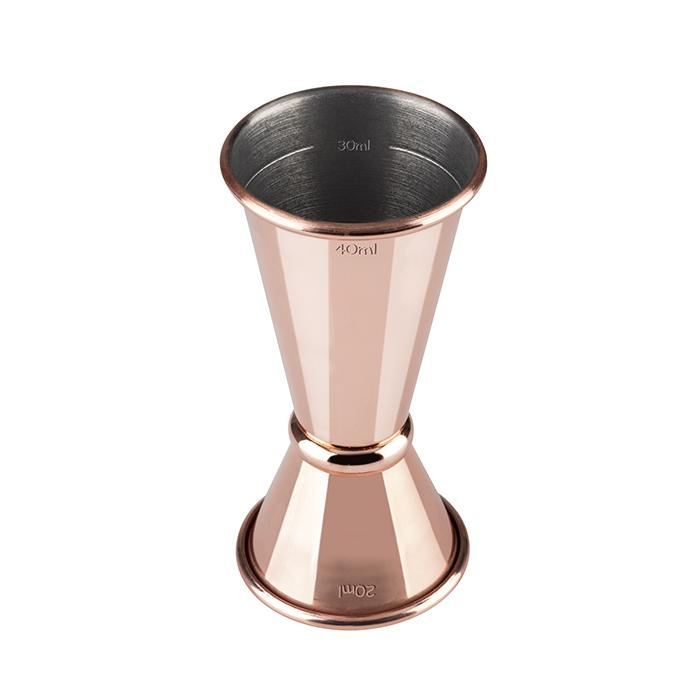 Doseur à alcool double 20-40 ml, couleur cuivre antique | APS 93353