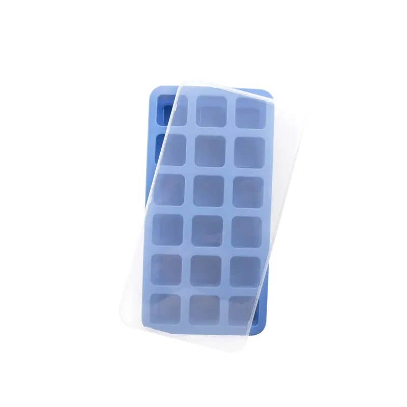 Moule pour mini glaçons avec couvercle, bleu, 21,7x11,4x3 cm | HENDI 679074