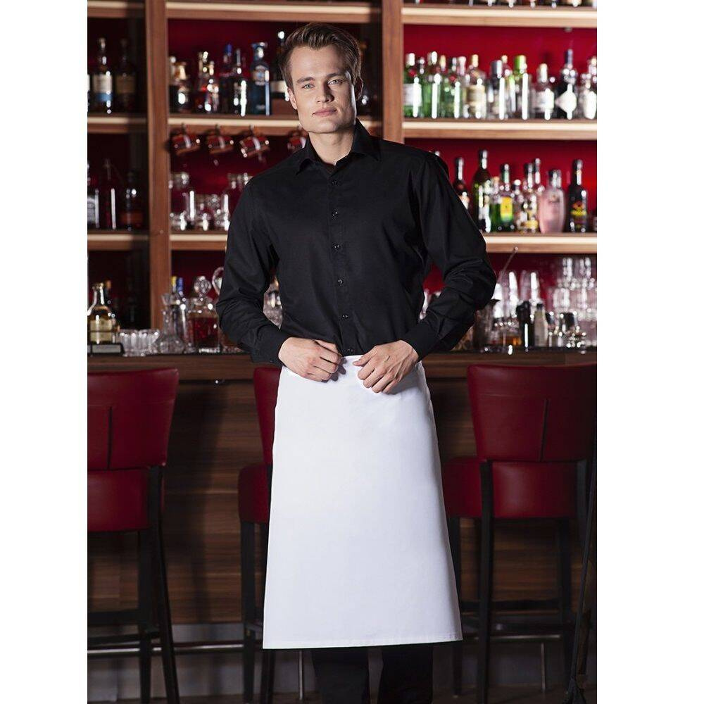 Tablier bistro Ibiza 110 x 90 cm blanc | KARLOWSKY BSS 3-3-pièces