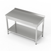 Table de travail en acier inoxydable avec étagère 120x70x85 cm | FORGAST