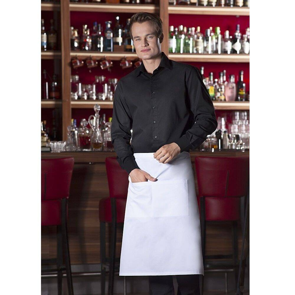 Tablier de serveur basic avec poche blanc | KARLOWSKY BBSS 3-3-Stck