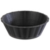 Corbeille à pain ou à fruits, WICKER LOOK, ronde, noire, 20x6,5 cm | APS 40214