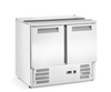 Table réfrigérée à salades 2-portes avec couvercle rabattable, 247 l, 90x70x86 cm, 145 W | ARKTIC 236161