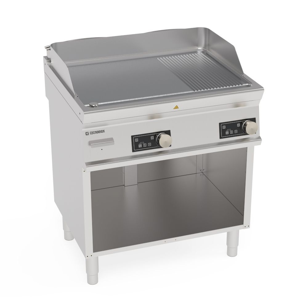 Plaque grill lisse-rainurée 400V Tecno74 | TECNOINOX 716245