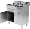 Friteuse électrique à 2 cuves avec armoire et robinets de vidange 2x11,5 L | YATO YG-04638