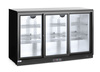 Réfrigérateur de bar 3-portes pour boissons 338 l, aluminium, noir, 2-10°C | ARKTIC 235836