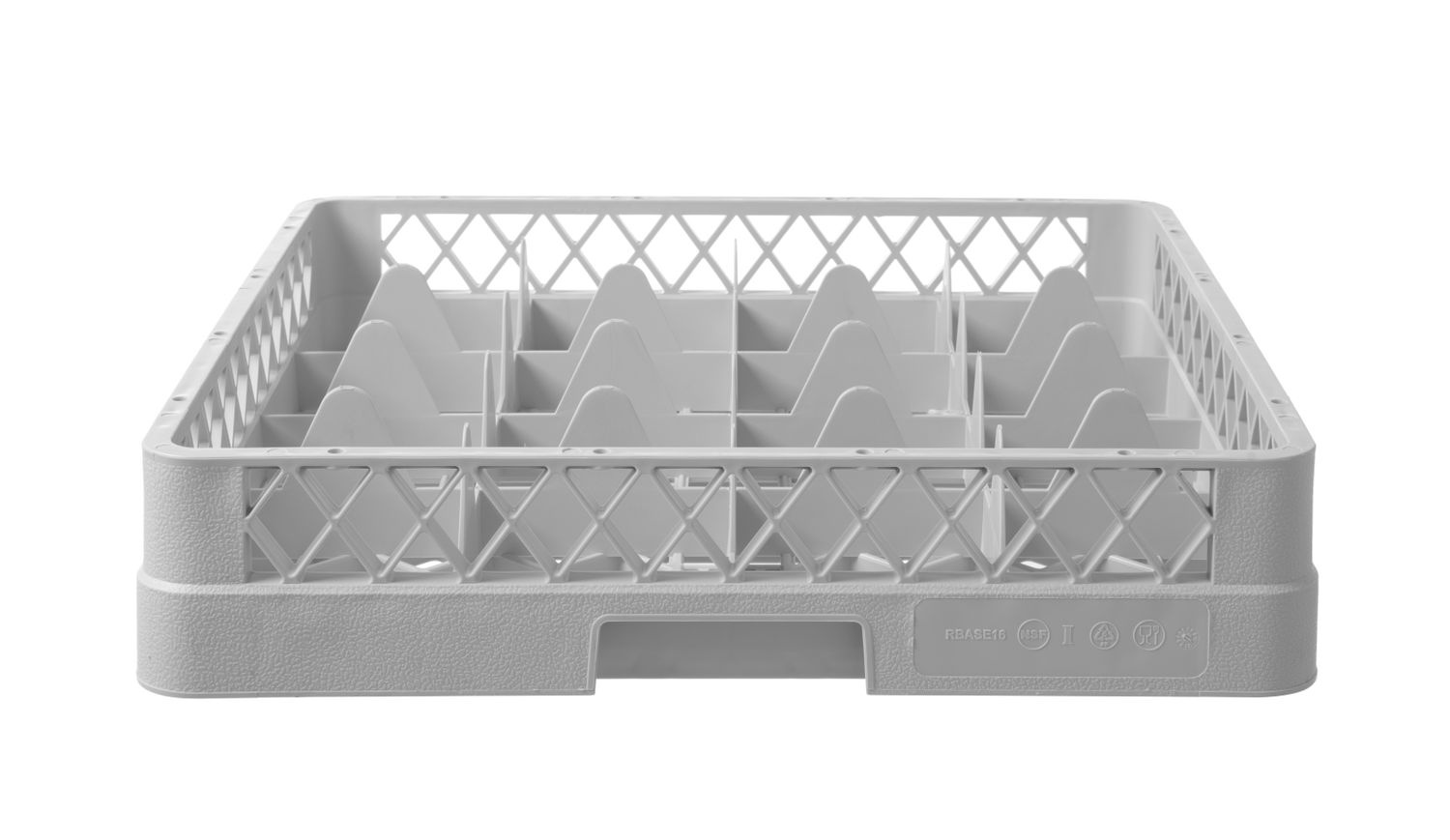 Panier pour verre 50x50 cm, 16 compartiments | HENDI 877043