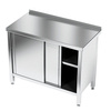Table de travail en acier inoxydable avec placard 100x60x85 cm | FORGAST