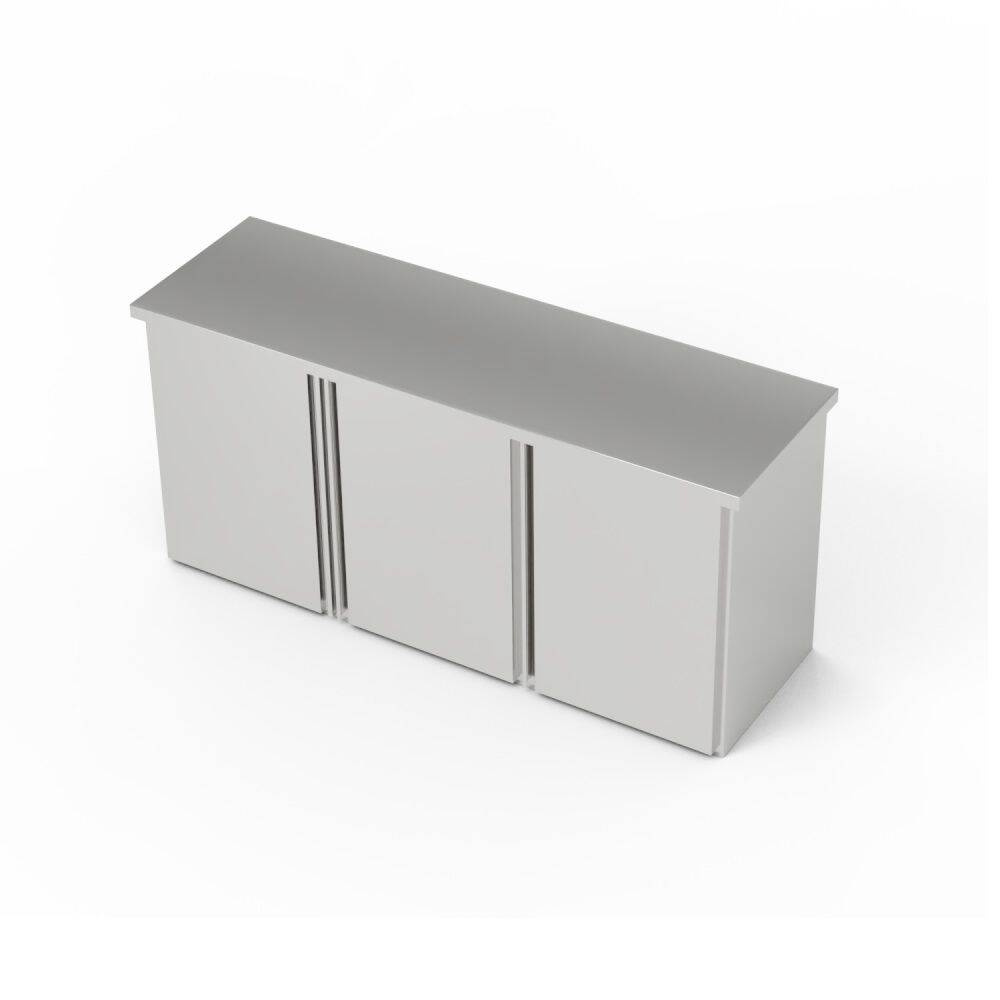 Armoire murale en acier inoxydable à 3 portes 150x30x60 cm | FORGAST