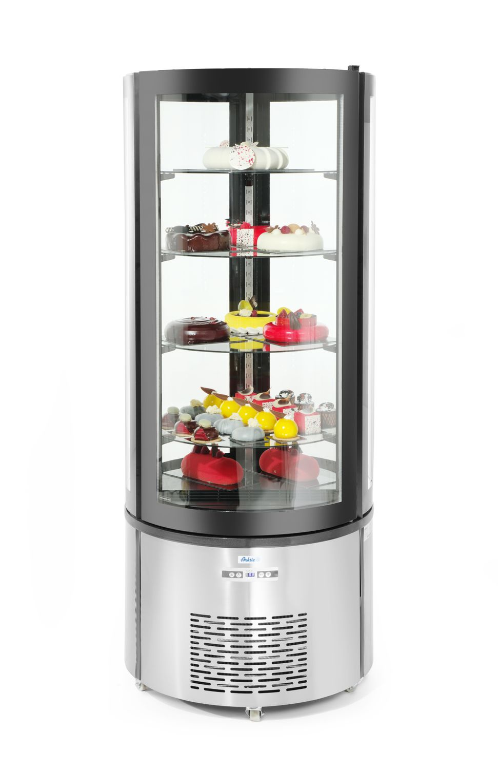 Vitrine réfrigérée ronde 360 L, LED, refroidissement dynamique | ARKTIC 233832