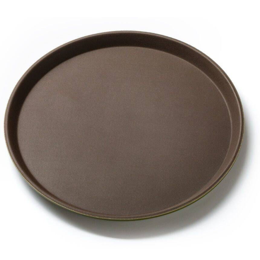 Plateau de service antidérapant rond, diamètre 40 cm | FORGAST FG12002