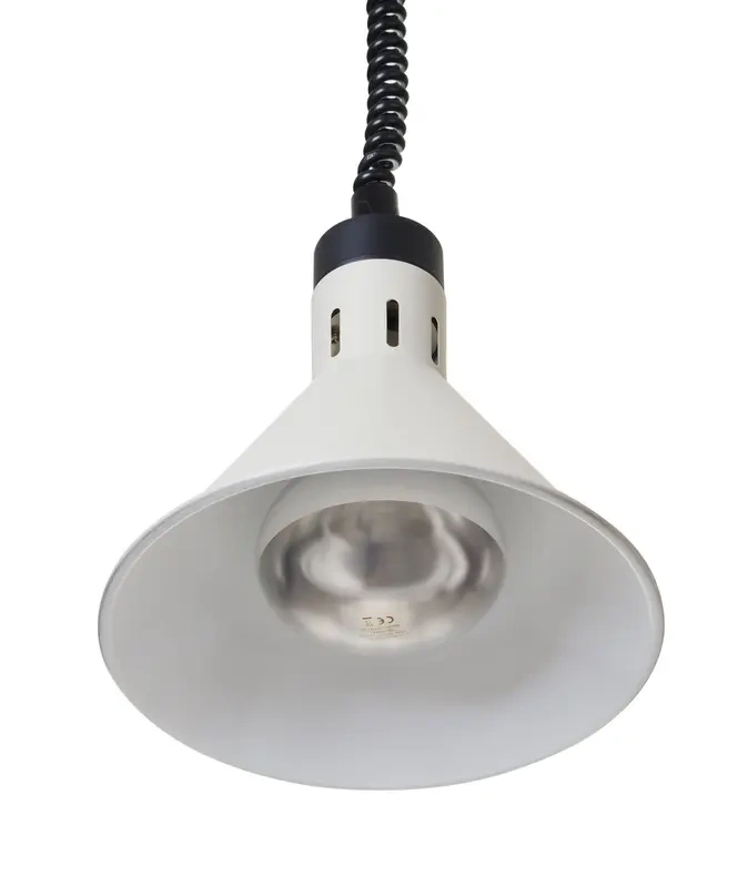 Lampe chauffante suspendue pour plats, conique, beige, 230V/250W | HENDI 273777