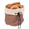Sac à pain avec doublure thermique, beige clair, marron, 19x23 cm | APS 30390