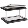 Vitrine de buffet avec insert réfrigérant, à deux niveaux DOPPELDECKER GN 1/1, noir, 60x41x36 cm | APS 11547