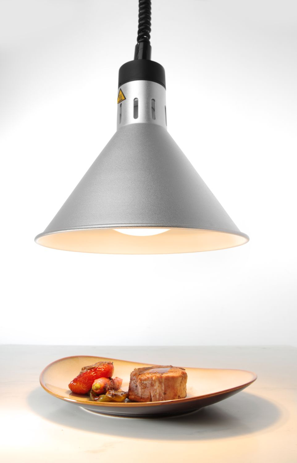 Lampe de maintien au chaud pour plats, couleur argent, 27,5 cm, 0,25 kW | HENDI 273869