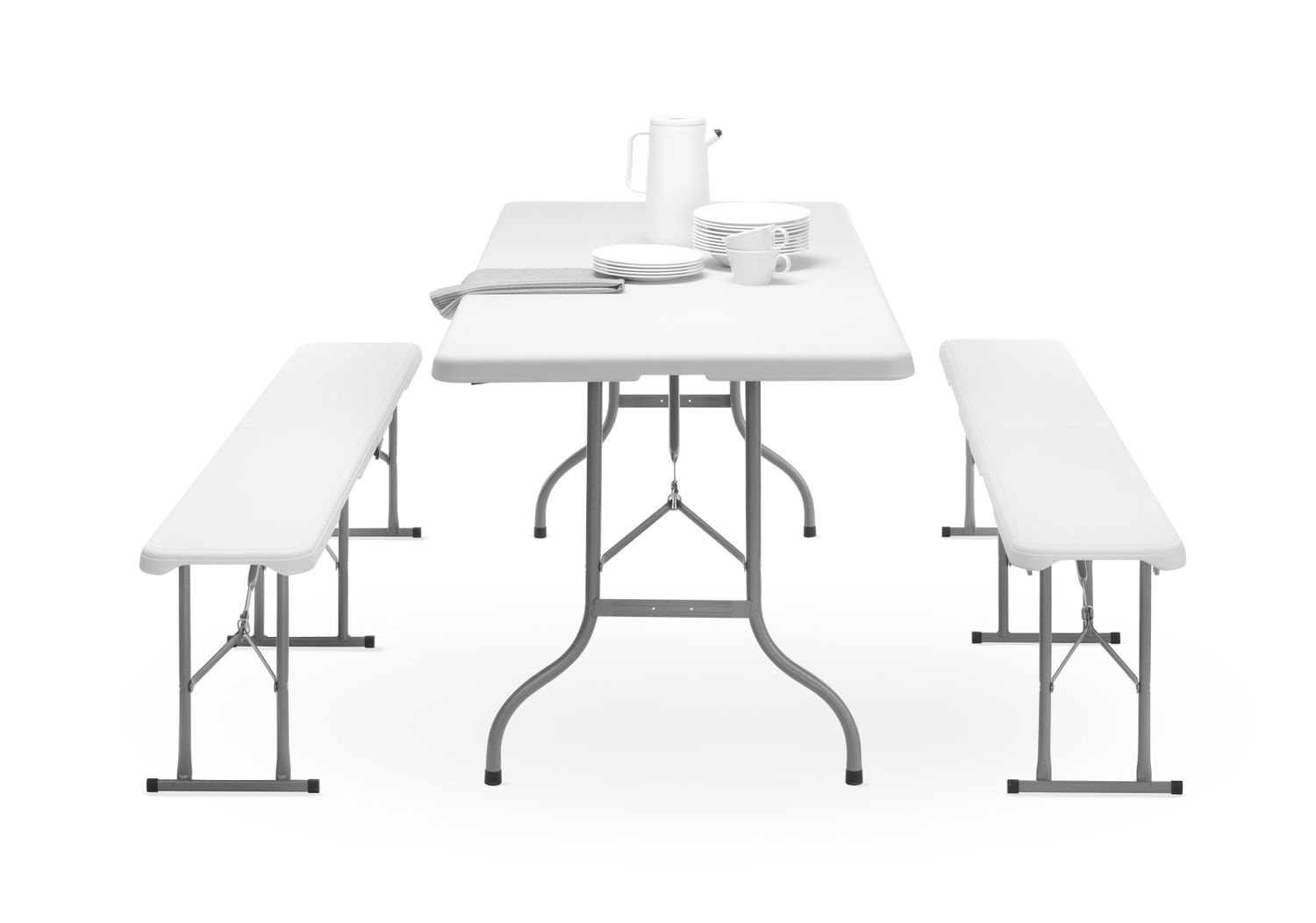 Banc de catering pliable - 183x30x43 cm | HENDI 811191