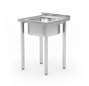 Table avec évier 1 bac, 60x60x85 cm | HENDI 816752
