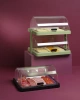 Vitrine réfrigérée double roll-top Duo UNIQ conçue par Robert Bronwasser, verte, 48x35,5x48 cm | HENDI 871973