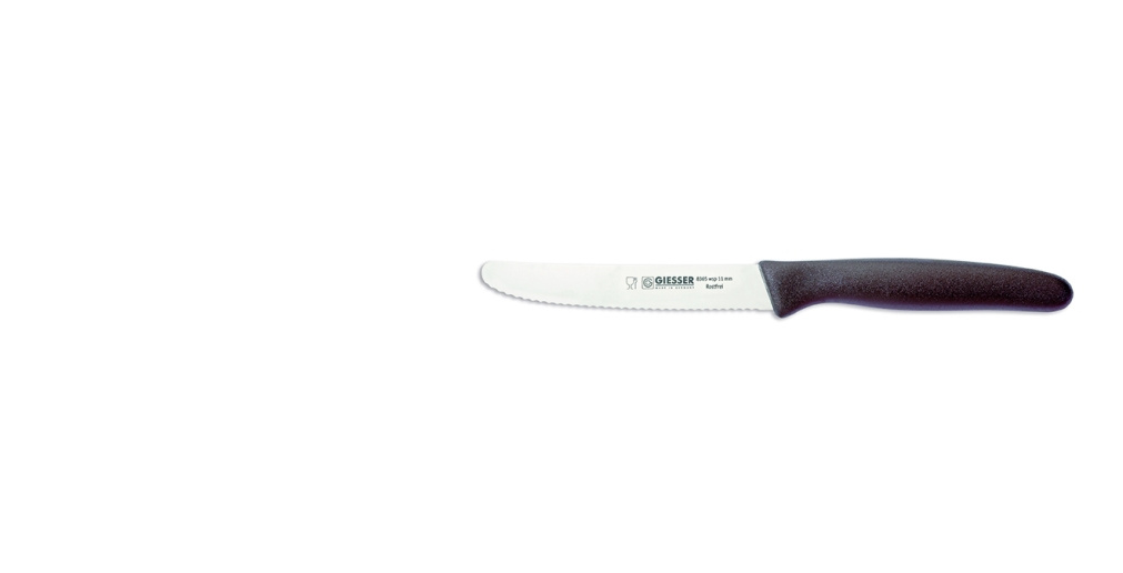 Couteau universel à bord ondulé - 11 cm, gris foncé | GIESSER MESSER 8365 wsp 11 mm