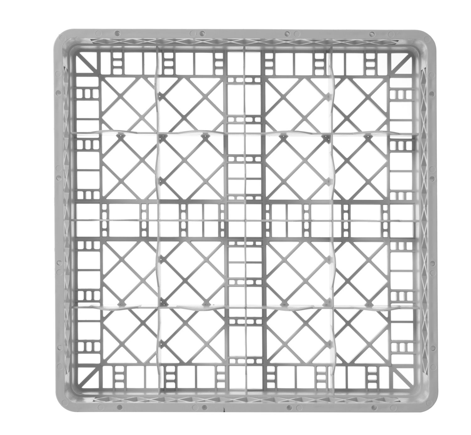 Panier pour verre 50x50 cm, 16 compartiments | HENDI 877043