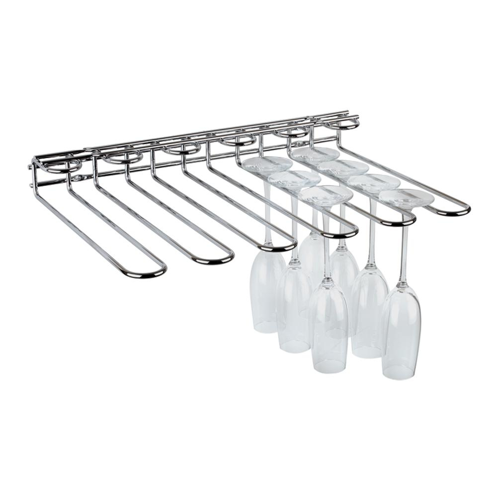 Porte-verres à pied à 5 rangées, couleur argent | APS 93400