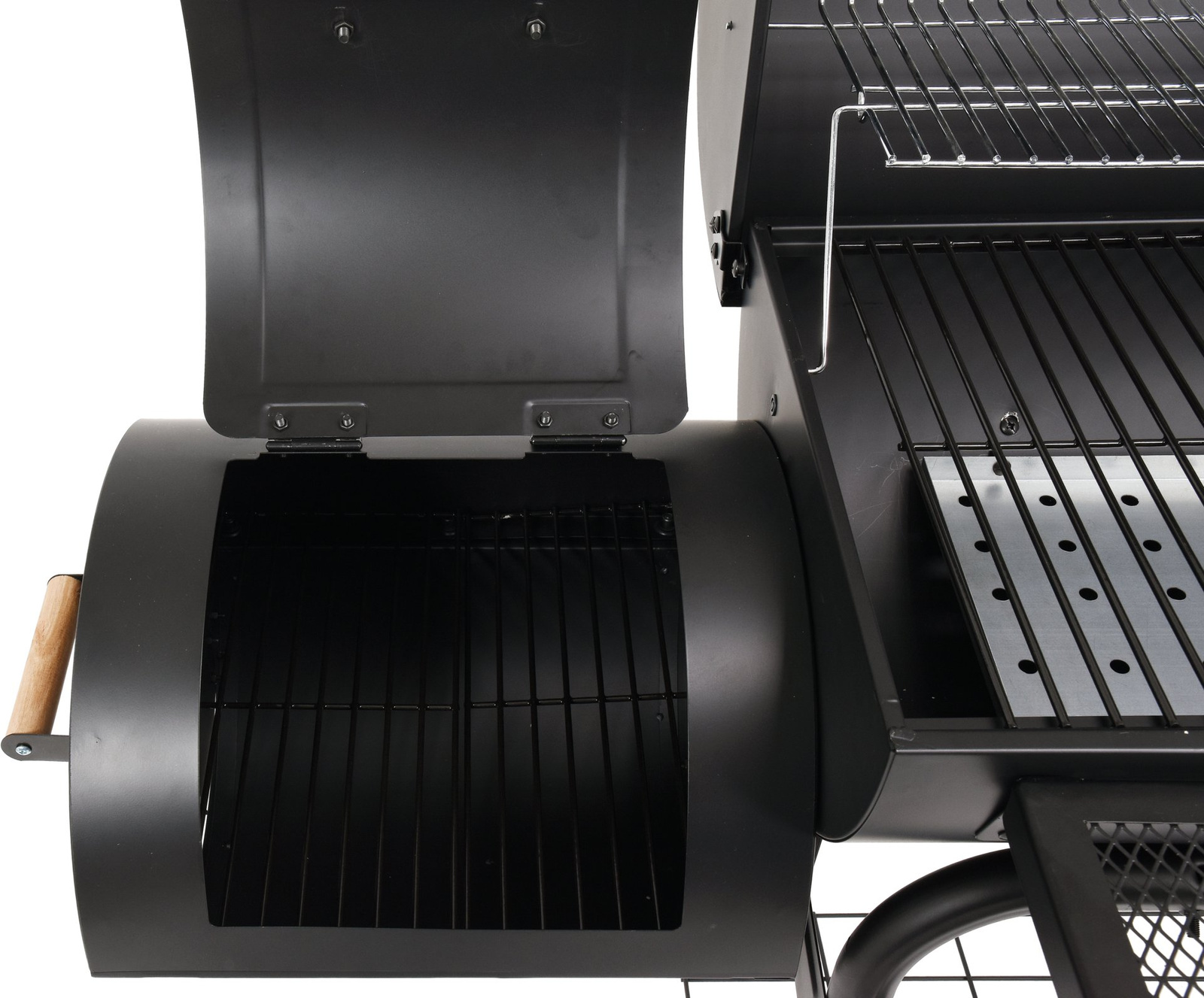Gril au charbon XXL avec fumoir, grille 64x37 cm | LUND 99587