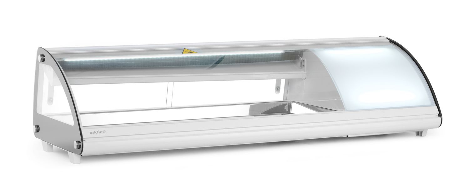 Vitrine réfrigérée pour sushi, 63 l, LED, 3-7°C, 130,7x45x33 cm | HENDI 233757