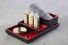 Plateau ASIA PLUS GN 1/4 en mélamine, rouge et noir, 26,5x16,2x3 cm | APS 15458