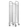 Chariot pliant en acier inoxydable pour le transport de plaques 60x40 cm | FORGAST FG01102