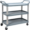 Chariot de service en plastique à 3 étagères pliable | YATO YG-09100
