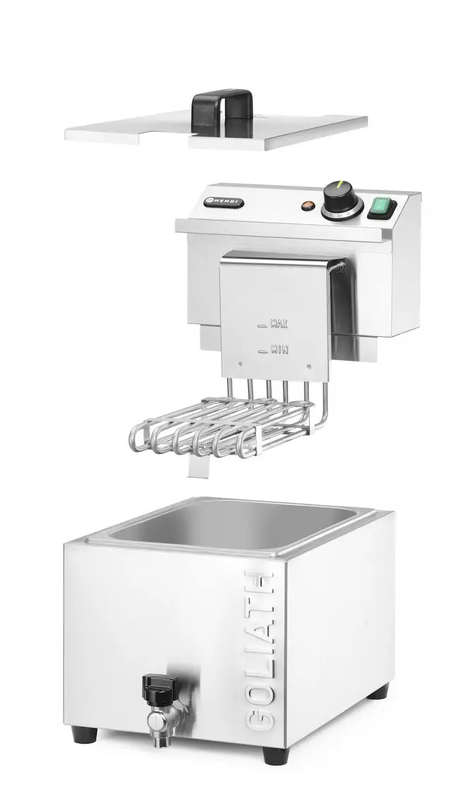 Friteuse XL avec robinet de vidange HENDI GOLIATH, 10L, 300x585x(H)392mm | HENDI 209431