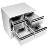 Table réfrigérée 4 tiroirs, 257 l, avec groupe frigorifique inférieur | FORGAST FG07004