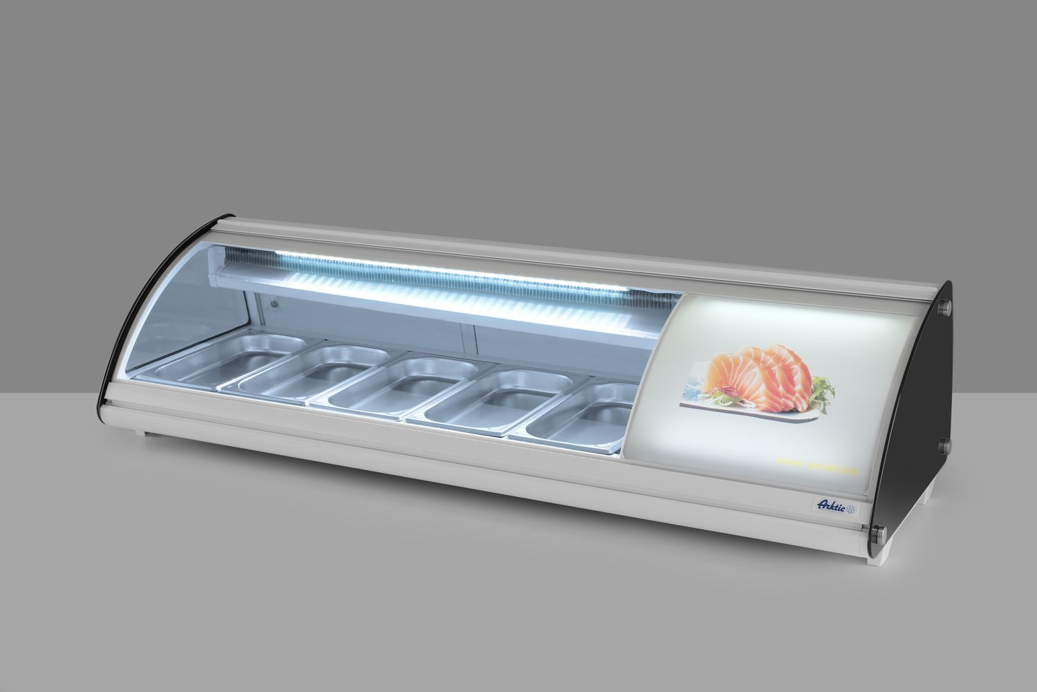 Vitrine réfrigérée pour sushi, 63 l, LED, 3-7°C, 130,7x45x33 cm | HENDI 233757