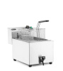 Friteuse électrique XL, 10 L, acier inoxydable, 1 cuve | HENDI 209424