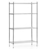 Étagère de stockage en acier chromé, 4 étagères, 91x45,5x180 cm pliable | FORGAST FG15132