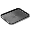 Plateau fast food, noir, polypropylène, 40x30 cm, rectangulaire | FORGAST FG12523