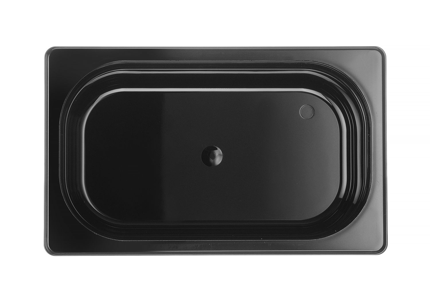 Récipient GN 1/4 prof. 6,5 cm en polycarbonate noir | HENDI 862636