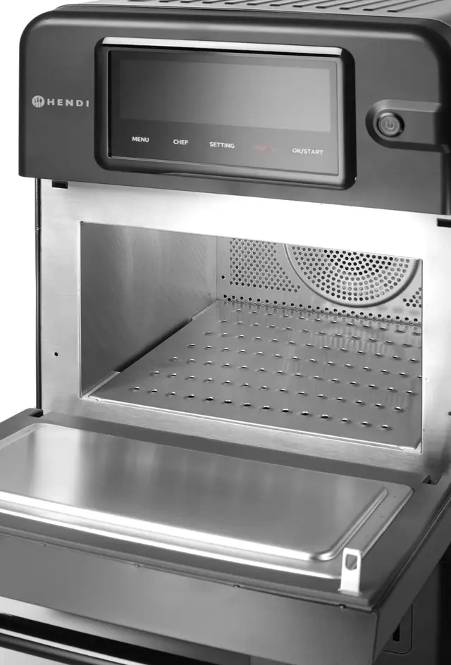 Four convection-micro-ondes CombiTurbo, 18 L, noir, 230 V / 3000 W | HENDI 281277