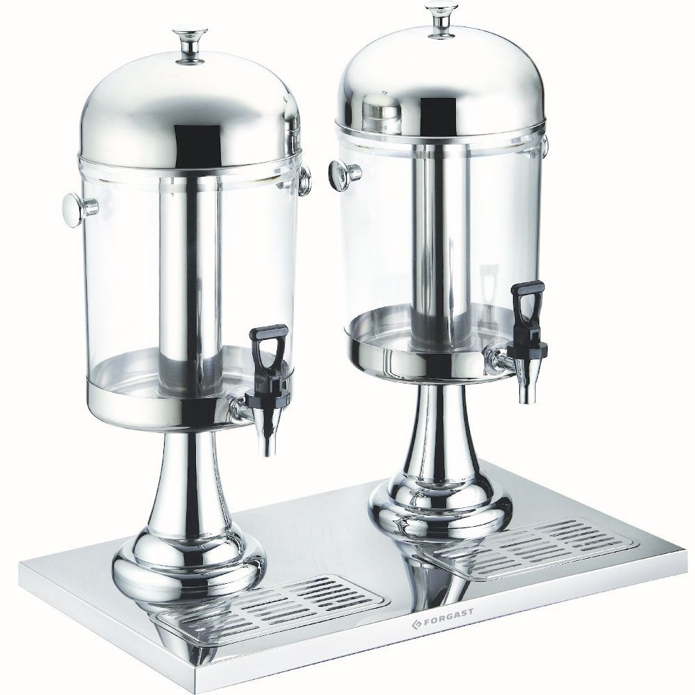 Distributeur de jus double en polycarbonate 2x8 L | FORGAST FG03228V1